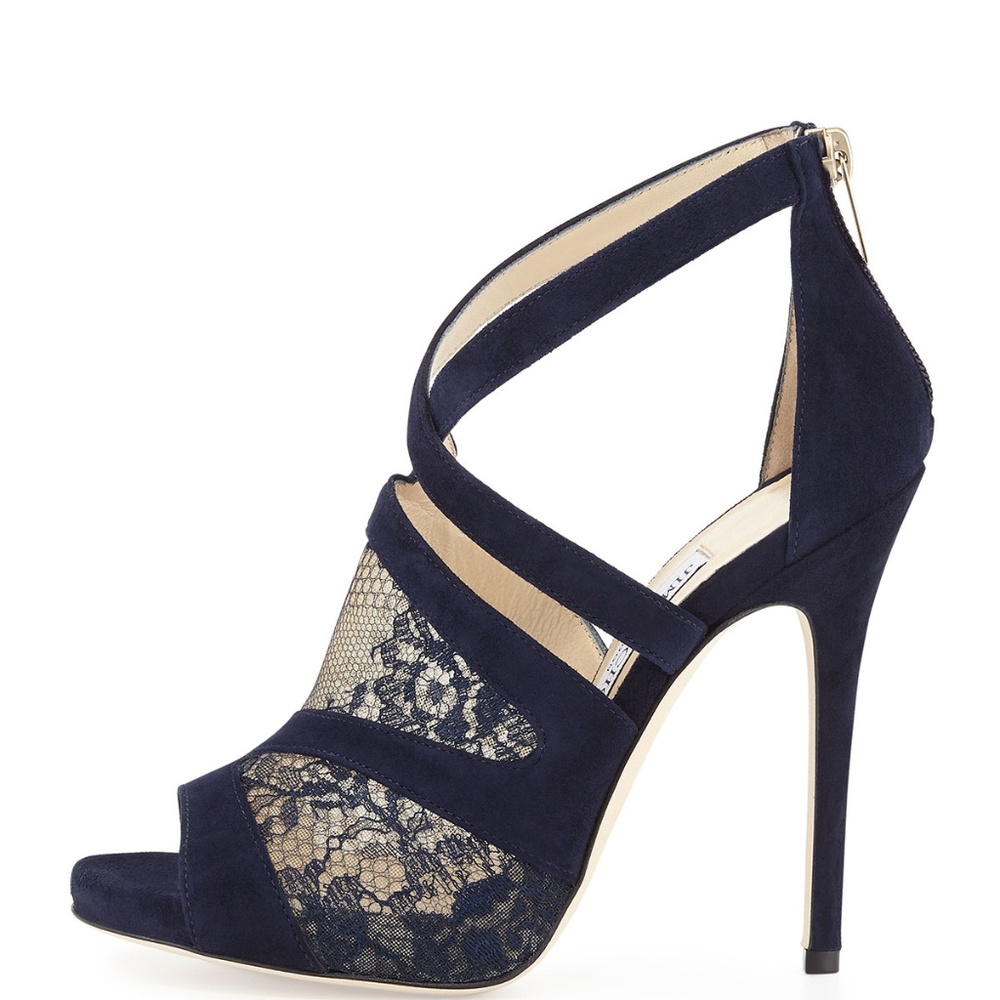 Jimmy Choo 'Vantage' Suede and Lace Heels